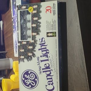 General Electric string along a long candle lights stays lighted if bulb burnout